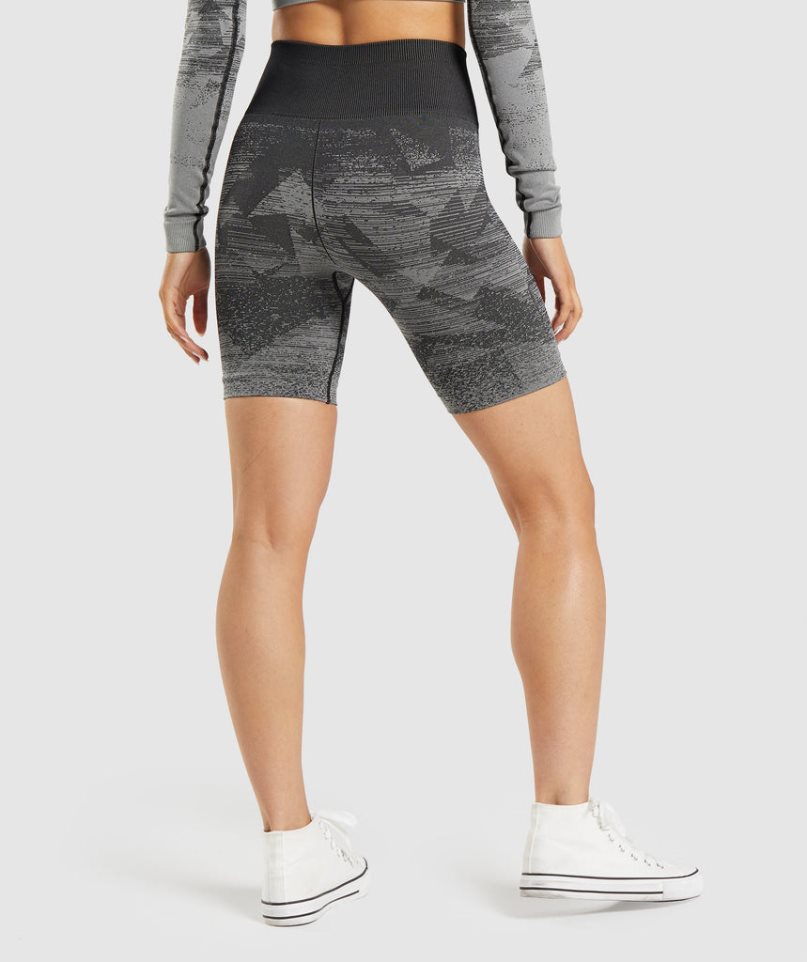 Gymshark Adapt Ombre Seamless Shorts Dam Svarta | SE-10635E