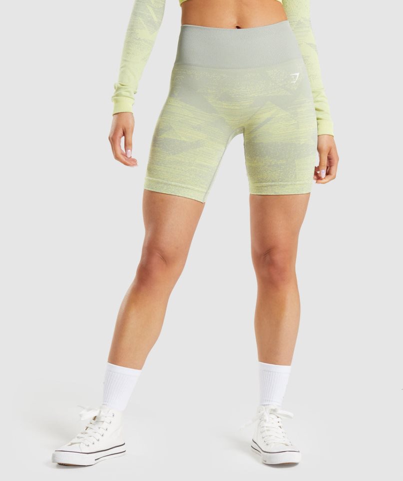 Gymshark Adapt Ombre Seamless Shorts Dam Ljusgröna | SE-82436Q