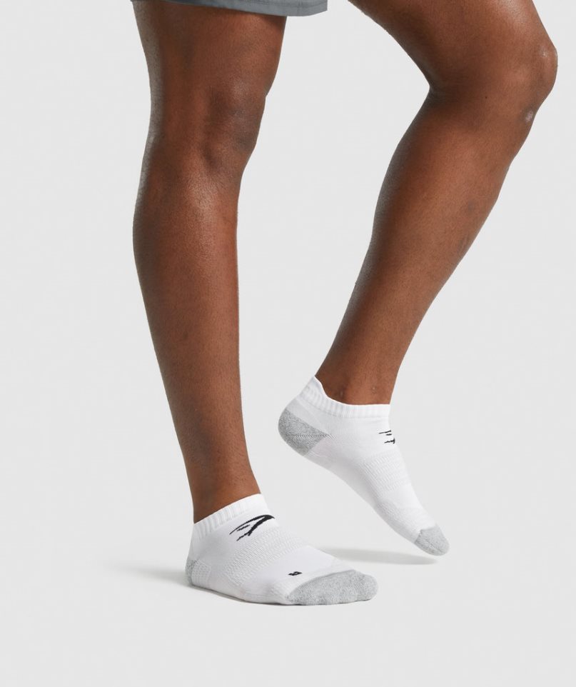 Gymshark Ankle Performance Strumpor Vita | SE-40725Q