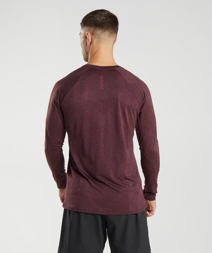 Gymshark Apex Long Sleeve T-shirt Herr Mörkbruna | SE-89402G