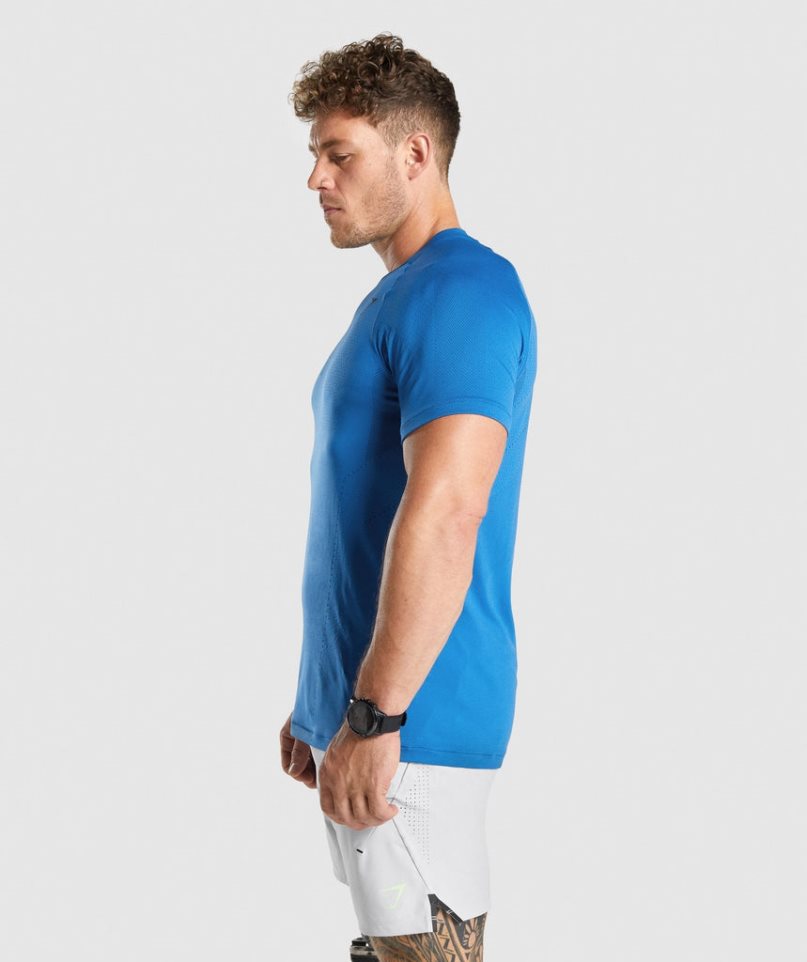 Gymshark Apex Perform T-shirt Herr Blå | SE-63802J