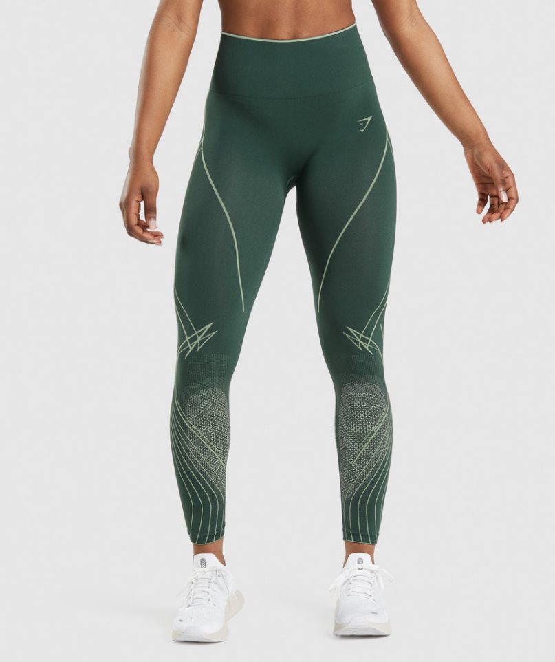 Gymshark Apex Seamless High Rise Leggings Dam Gröna | SE-25470Q