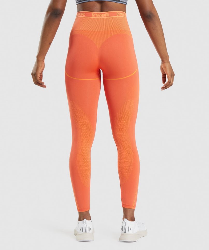 Gymshark Apex Seamless High Rise Leggings Dam Orange | SE-30261A