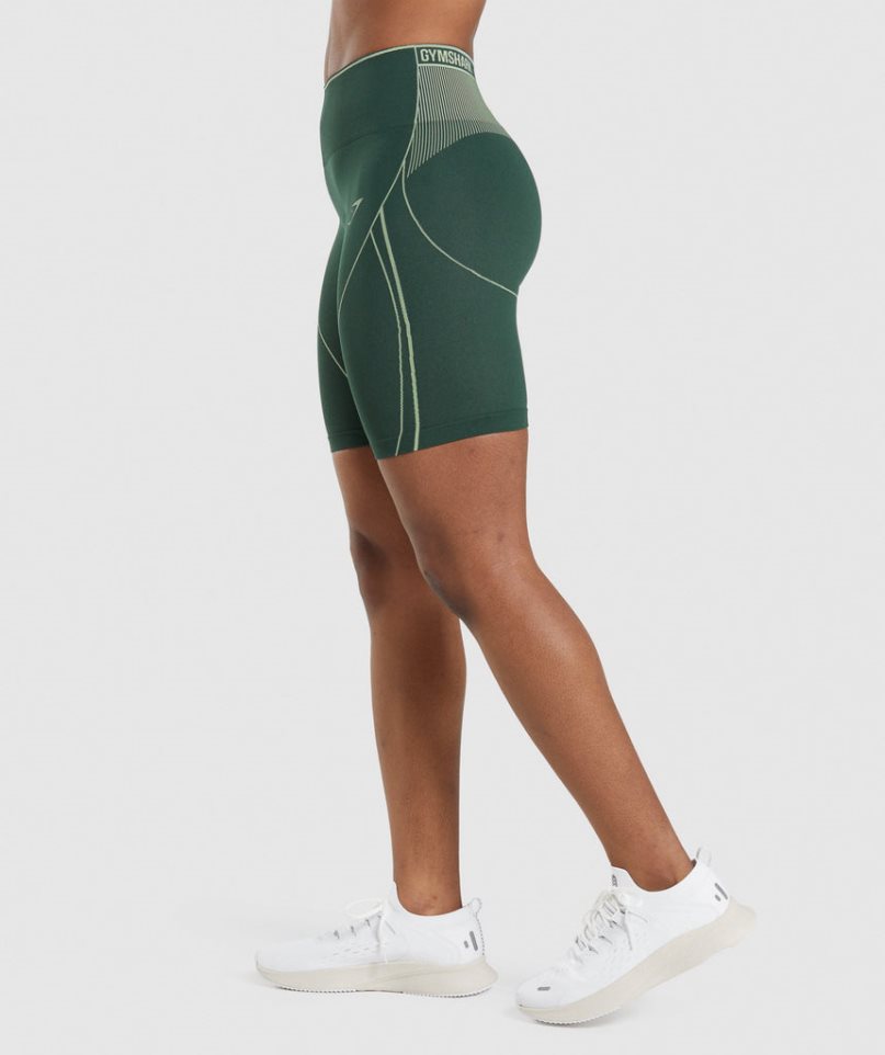 Gymshark Apex Seamless High Rise Shorts Dam Gröna | SE-49120M