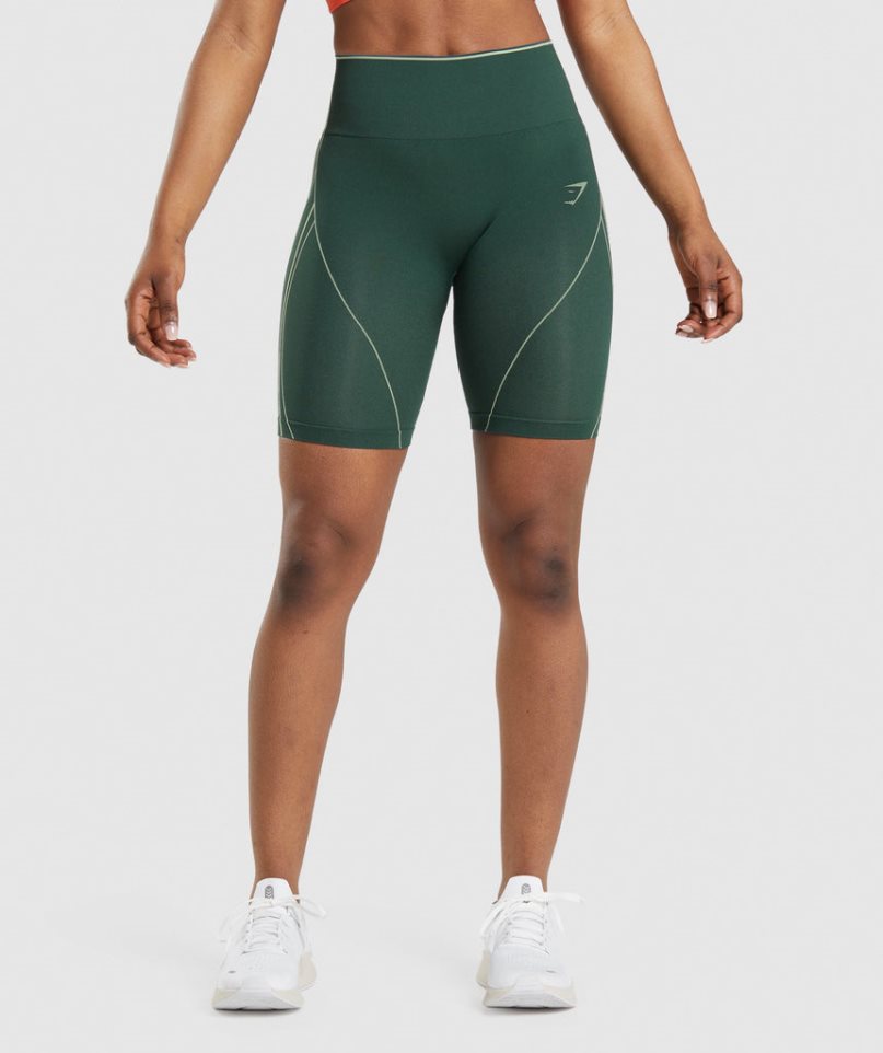 Gymshark Apex Seamless High Rise Shorts Dam Gröna | SE-49120M