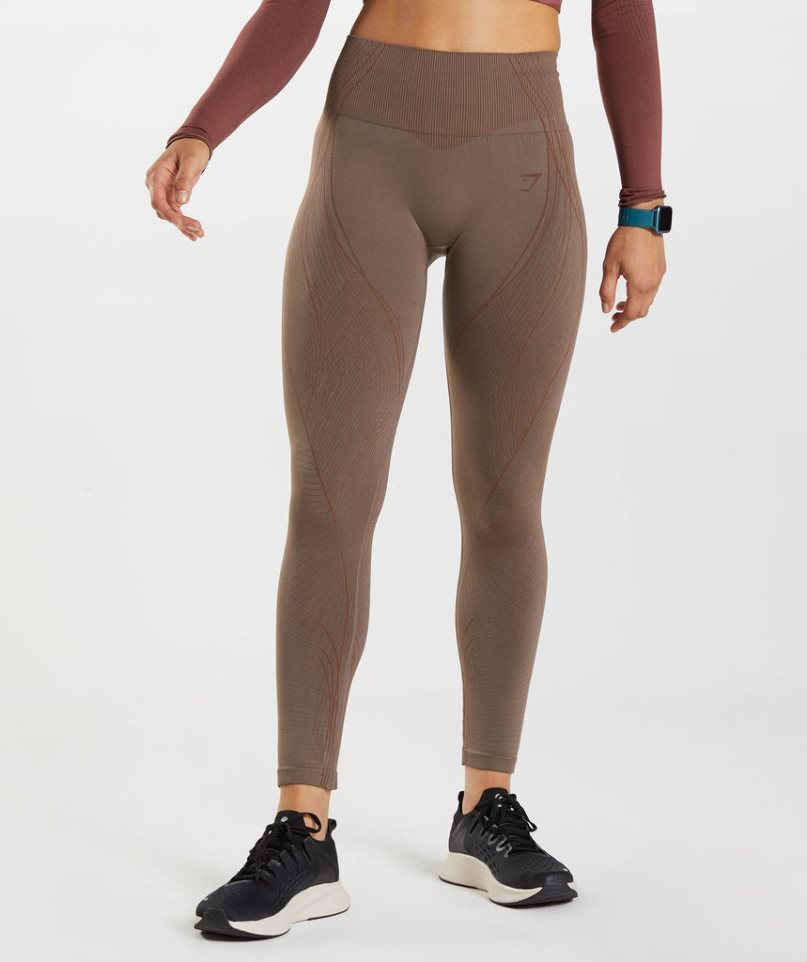 Gymshark Apex Seamless Leggings Dam Mörkbruna | SE-83492U