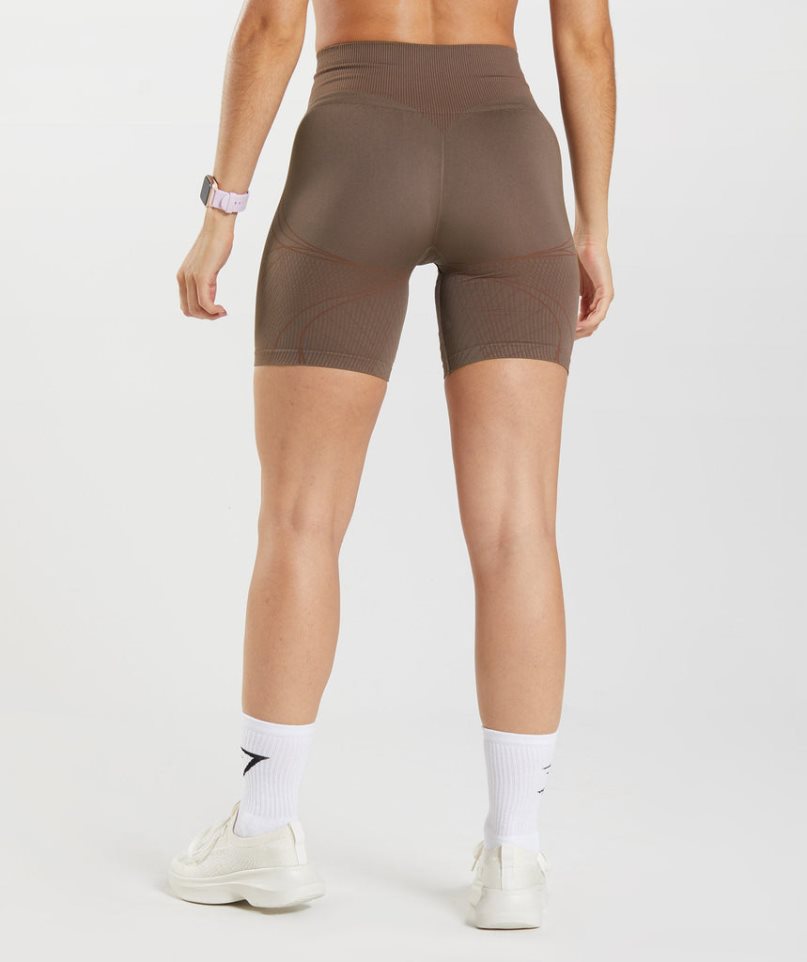 Gymshark Apex Seamless Shorts Dam Mörkbruna | SE-83521U