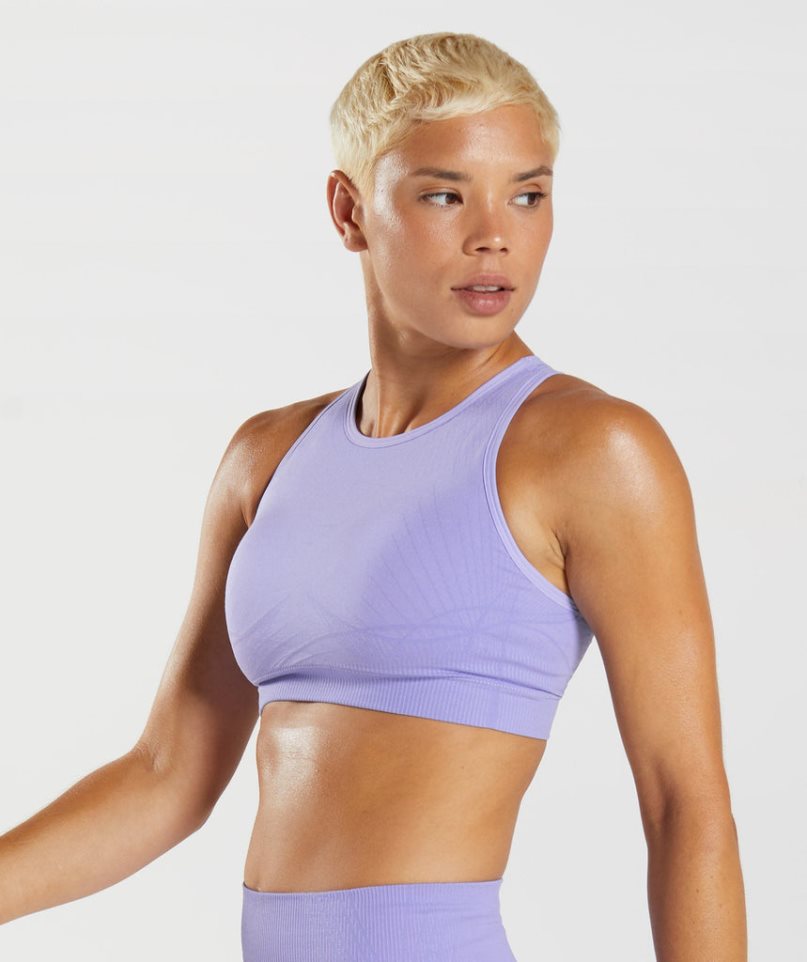 Gymshark Apex Seamless Sport Bh Dam Lavendel | SE-80765V