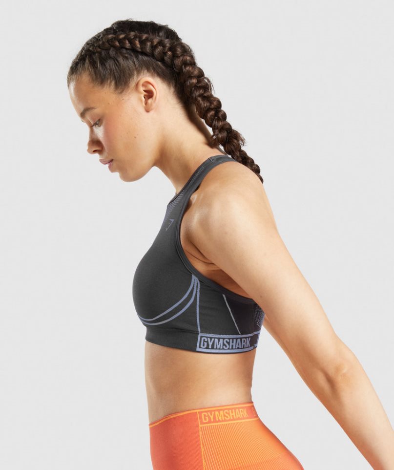 Gymshark Apex Seamless Sport Bh Dam Svarta | SE-17240Q