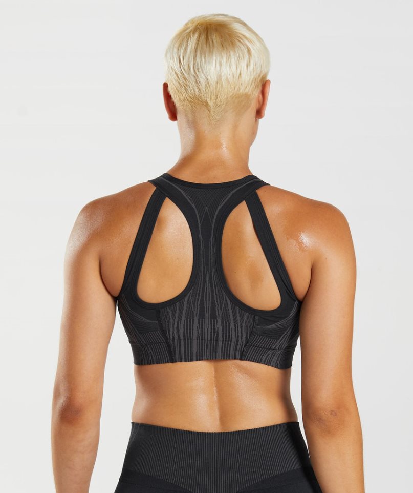 Gymshark Apex Seamless Sport Bh Dam Svarta | SE-59687A