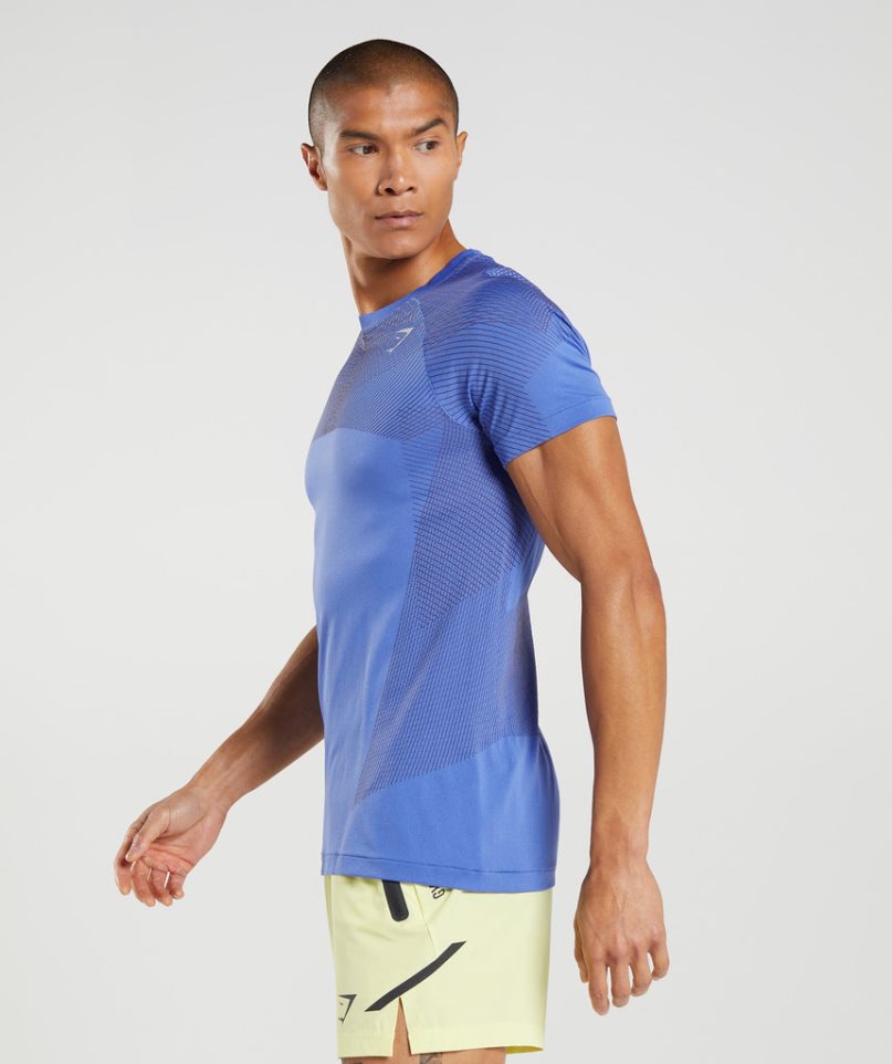 Gymshark Apex Seamless T-shirt Herr Blå | SE-45270B