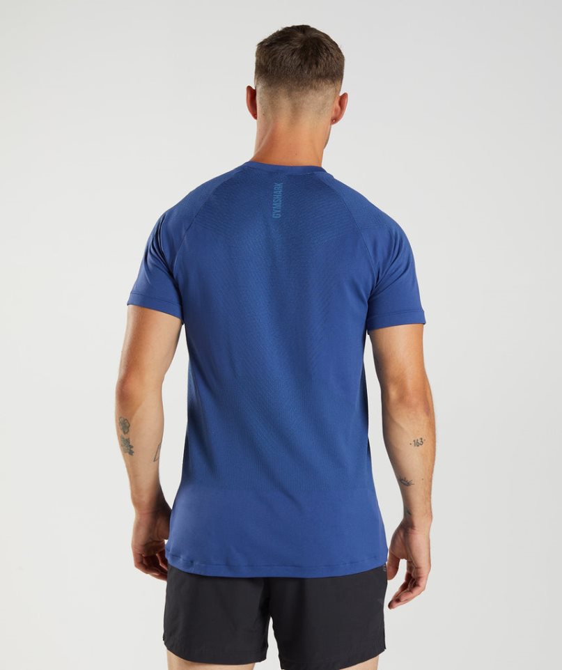 Gymshark Apex Seamless T-shirt Herr Blå | SE-74963F