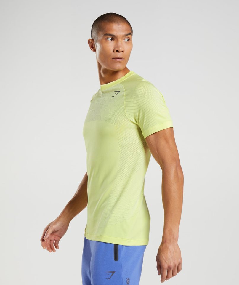 Gymshark Apex Seamless T-shirt Herr Gula | SE-58301X