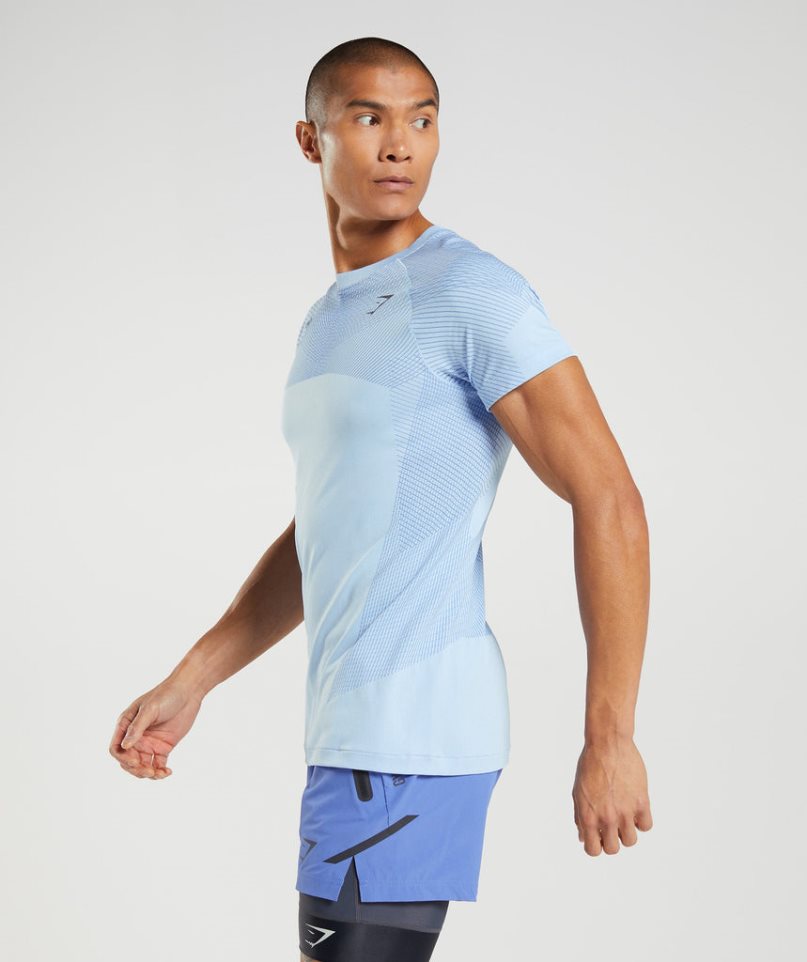 Gymshark Apex Seamless T-shirt Herr Ljusblå | SE-37014G