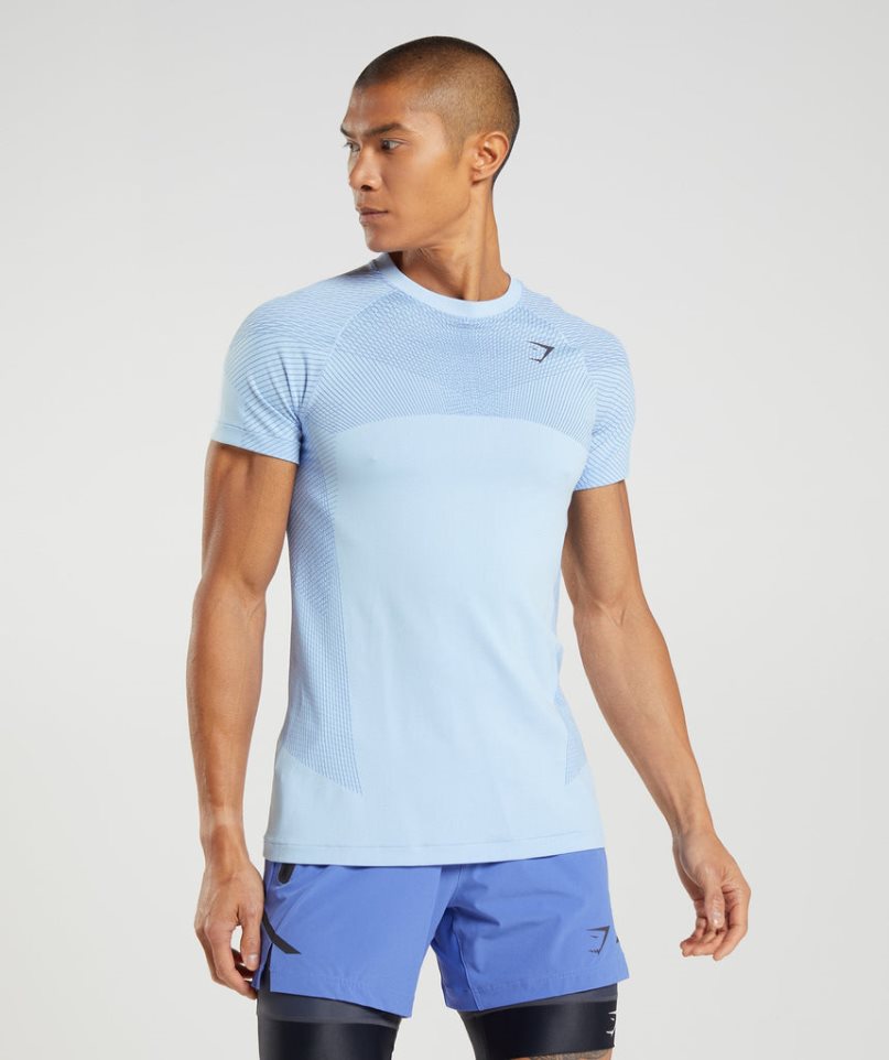 Gymshark Apex Seamless T-shirt Herr Ljusblå | SE-37014G