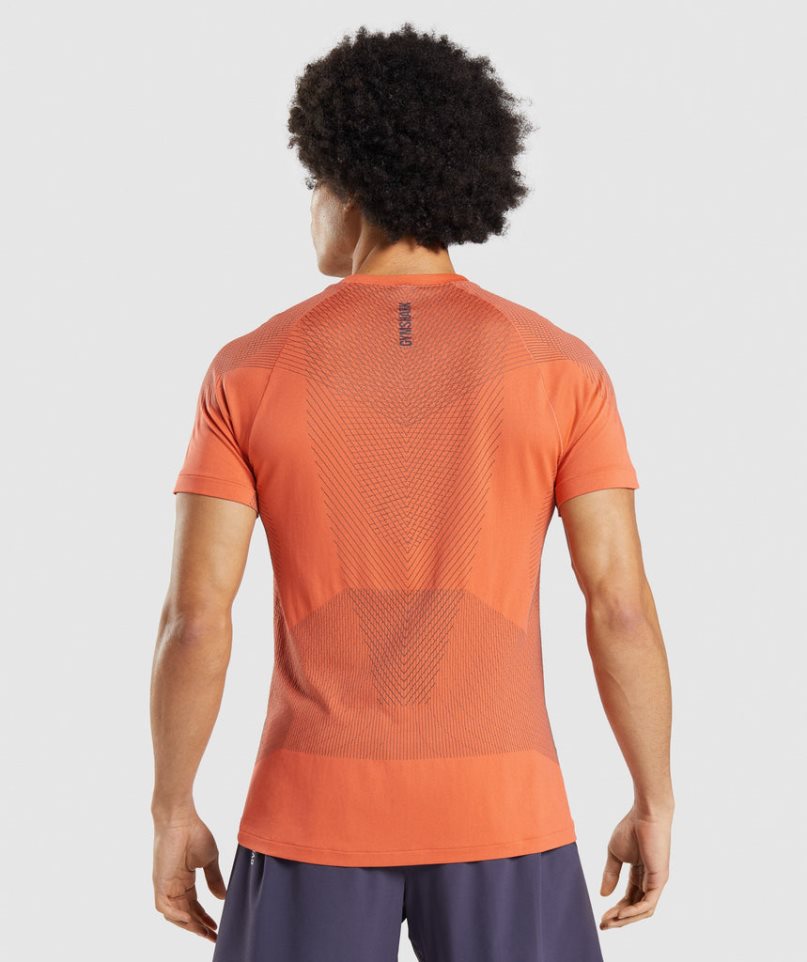 Gymshark Apex Seamless T-shirt Herr Orange | SE-39218P