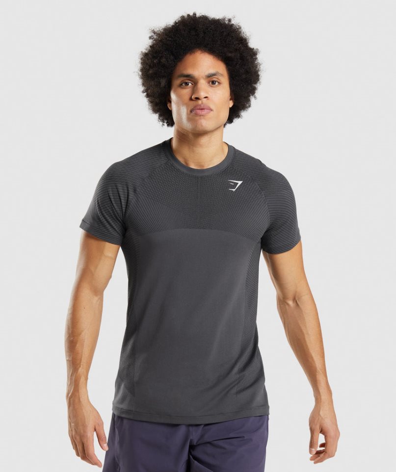 Gymshark Apex Seamless T-shirt Herr Svarta | SE-34802A