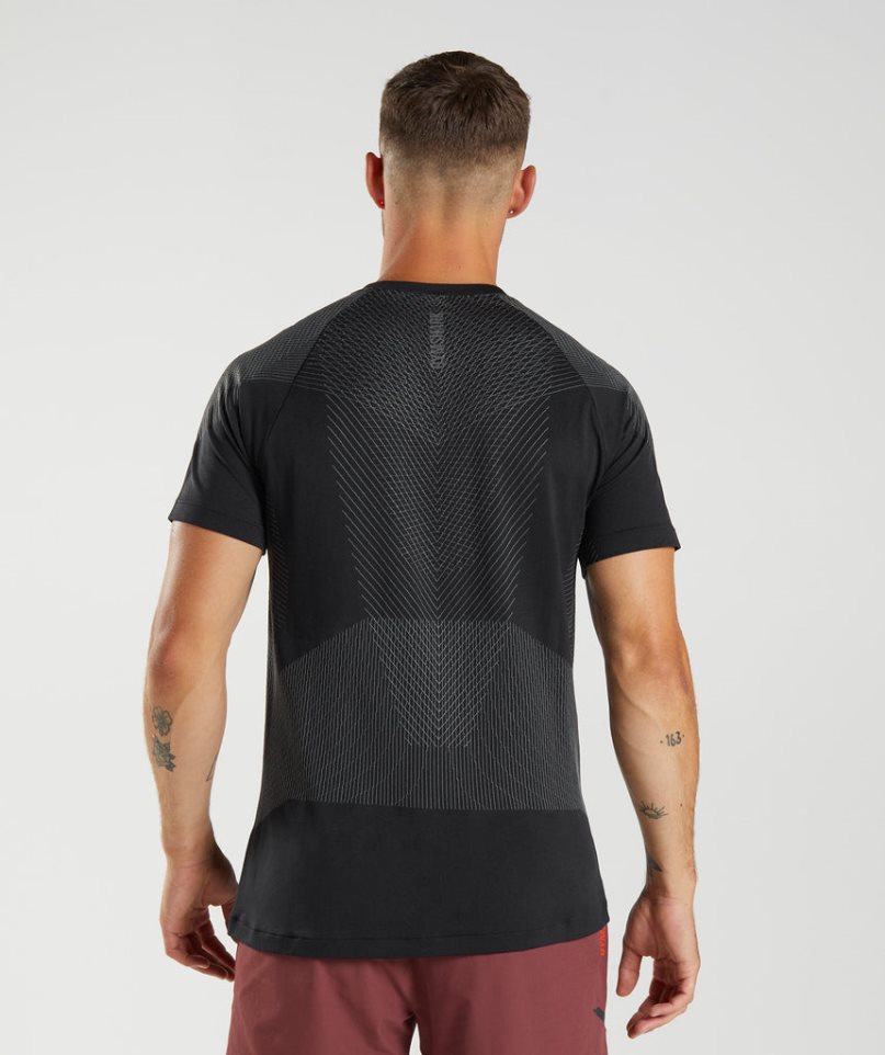 Gymshark Apex Seamless T-shirt Herr Svarta | SE-50183I