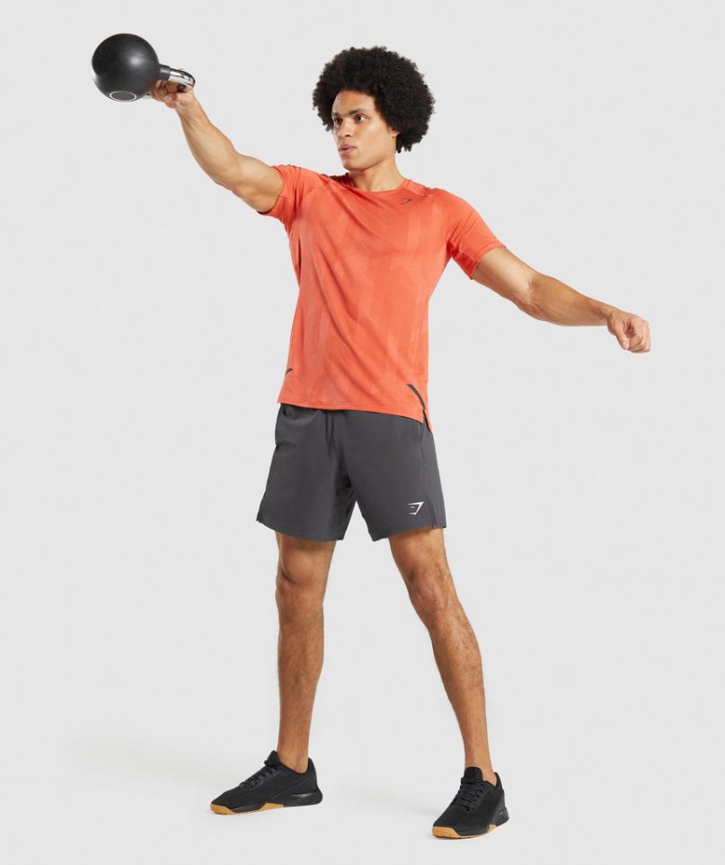 Gymshark Apex T-shirt Herr Orange | SE-87905I