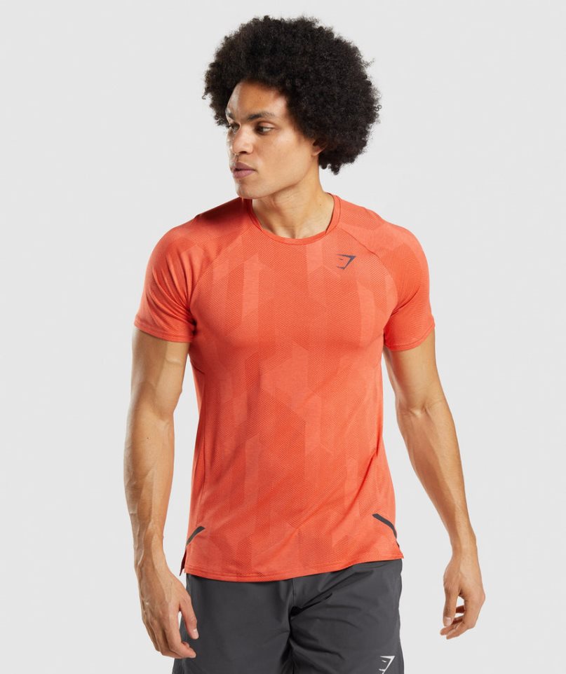 Gymshark Apex T-shirt Herr Orange | SE-87905I