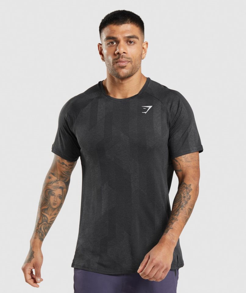 Gymshark Apex T-shirt Herr Svarta | SE-73602P