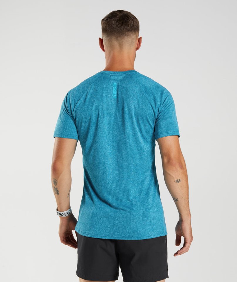 Gymshark Apex T-shirt Herr Turkos | SE-04813R