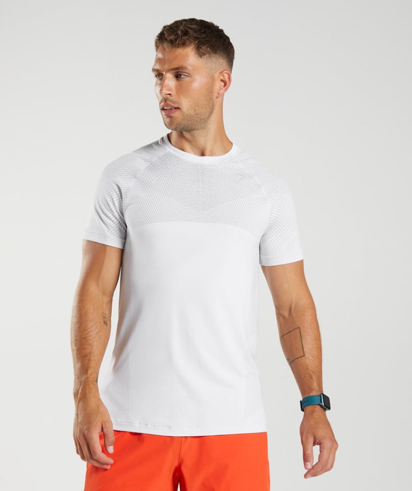 Gymshark Apex T-shirt Herr Vita | SE-34260L