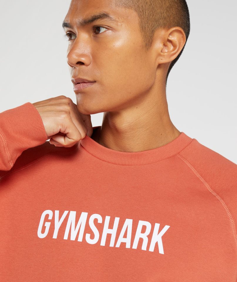 Gymshark Apollo Crew Tröjor Herr Orange | SE-01235O