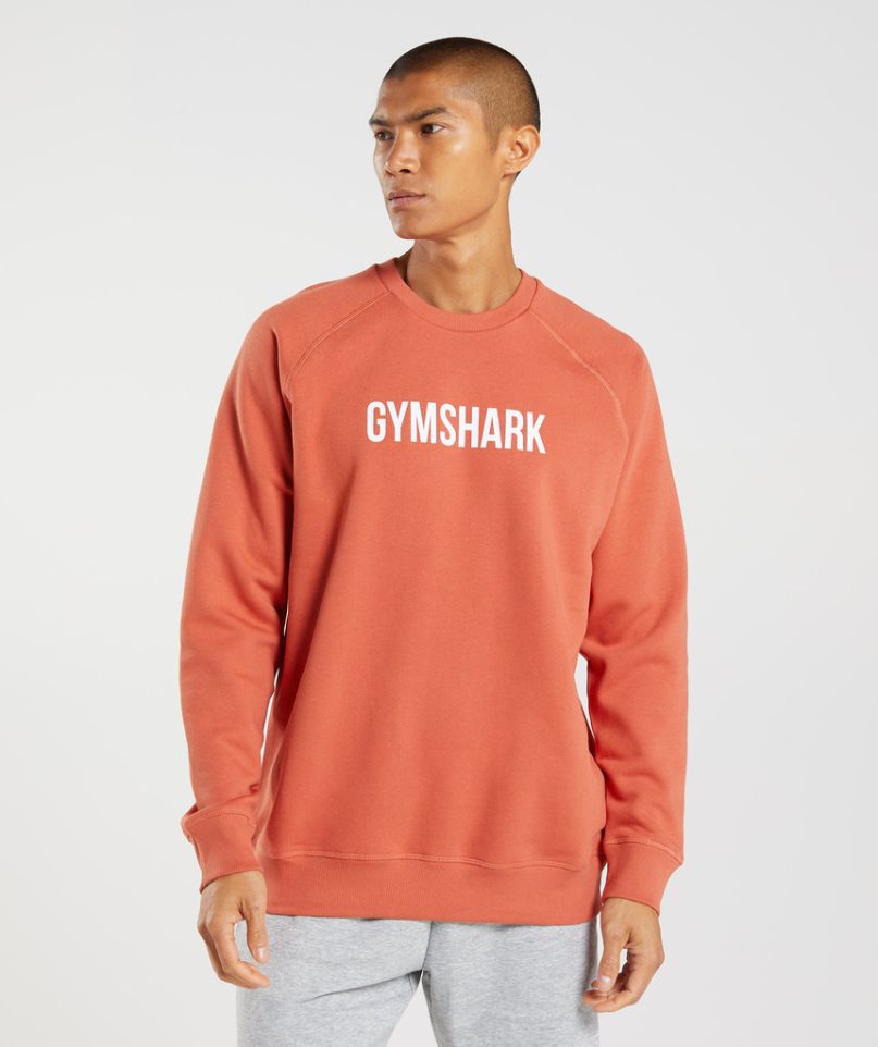 Gymshark Apollo Crew Tröjor Herr Orange | SE-01235O