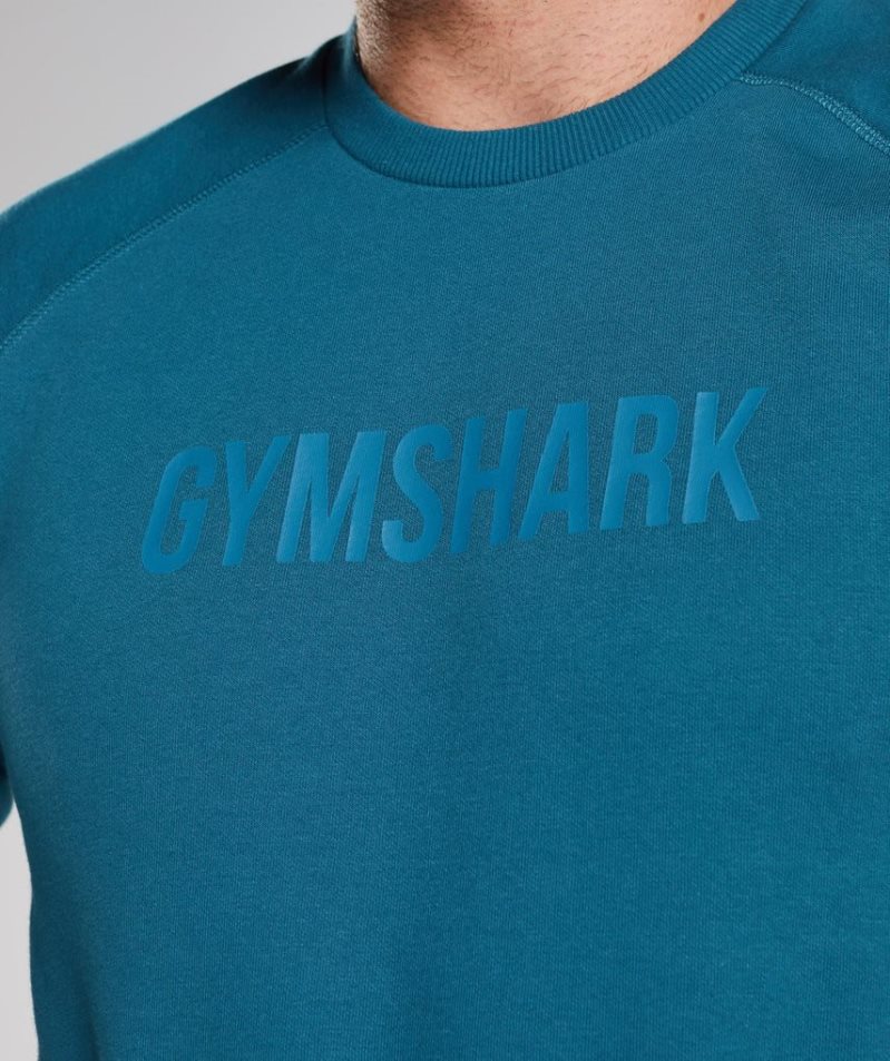 Gymshark Apollo Crew Tröjor Herr Turkos | SE-16824S