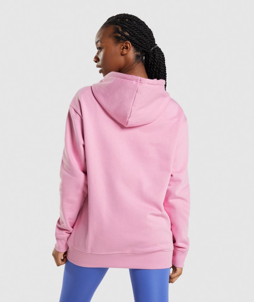 Gymshark Apollo Oversized Hoodie Dam Rosa | SE-80314E