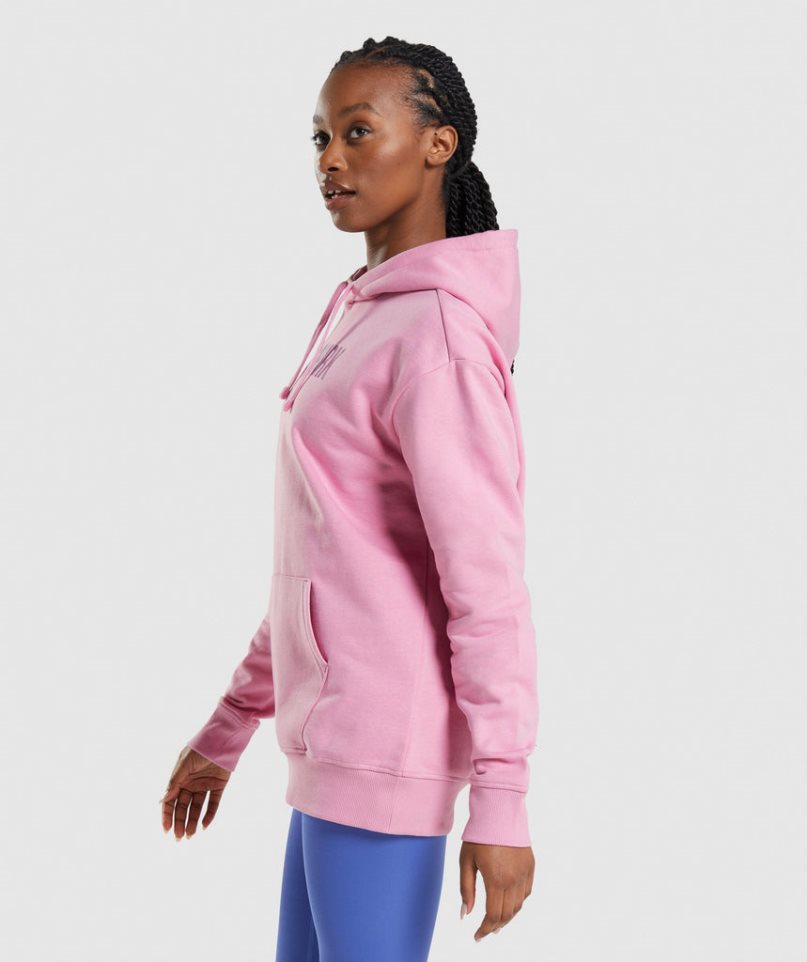 Gymshark Apollo Oversized Hoodie Dam Rosa | SE-80314E