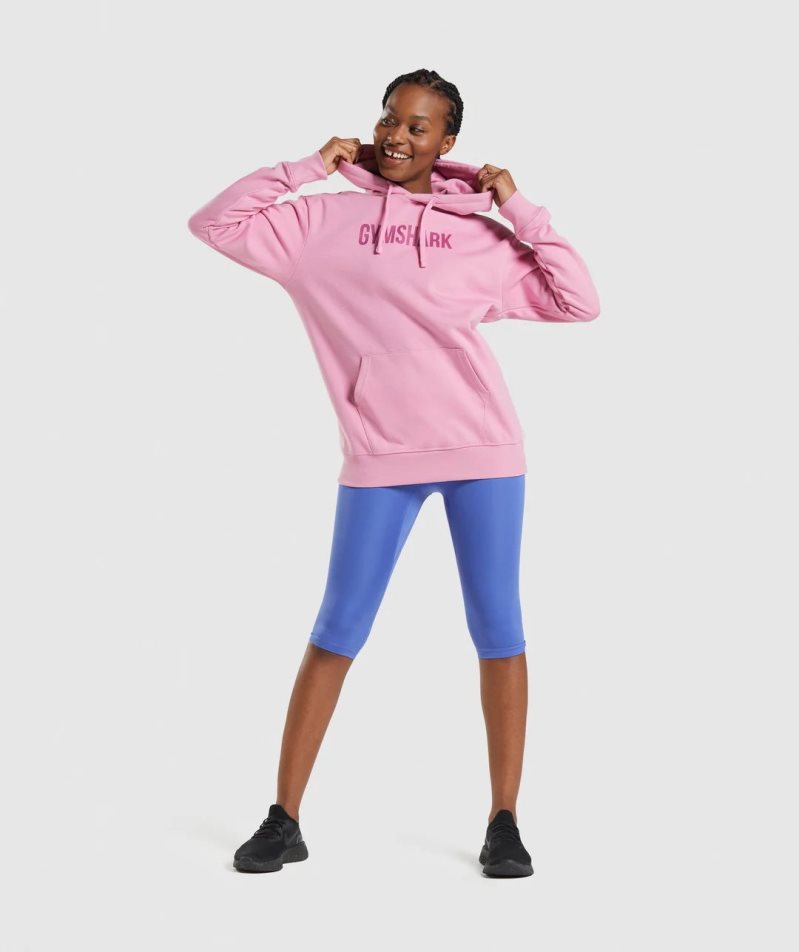 Gymshark Apollo Oversized Hoodie Dam Rosa | SE-80314E