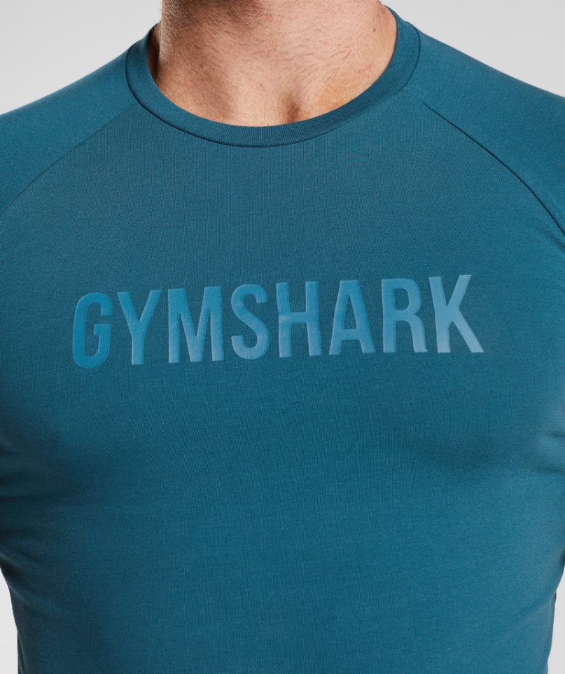 Gymshark Apollo T-shirt Herr Blå | SE-93051T