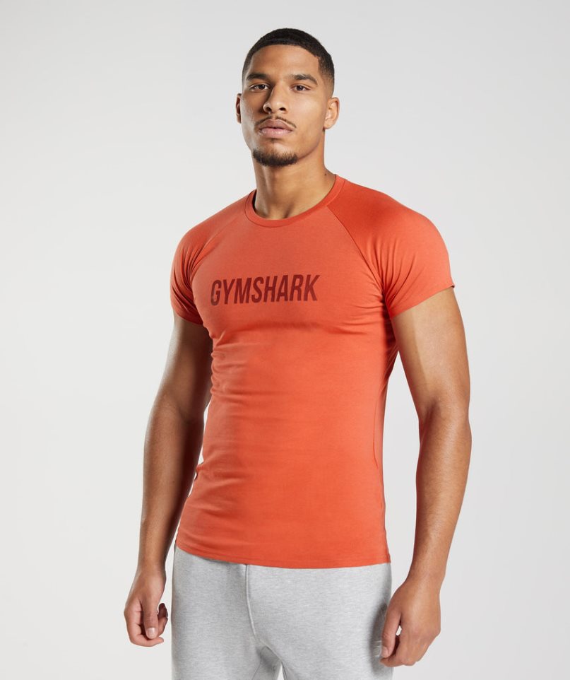 Gymshark Apollo T-shirt Herr Orange | SE-57496E