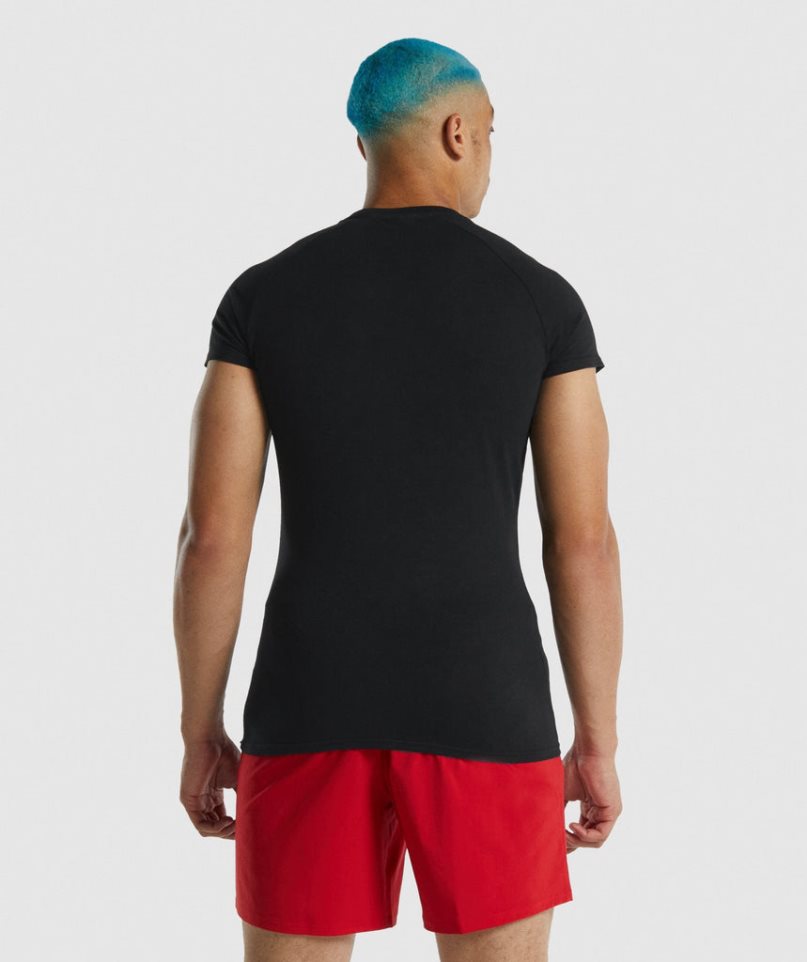 Gymshark Apollo T-shirt Herr Svarta | SE-52367R