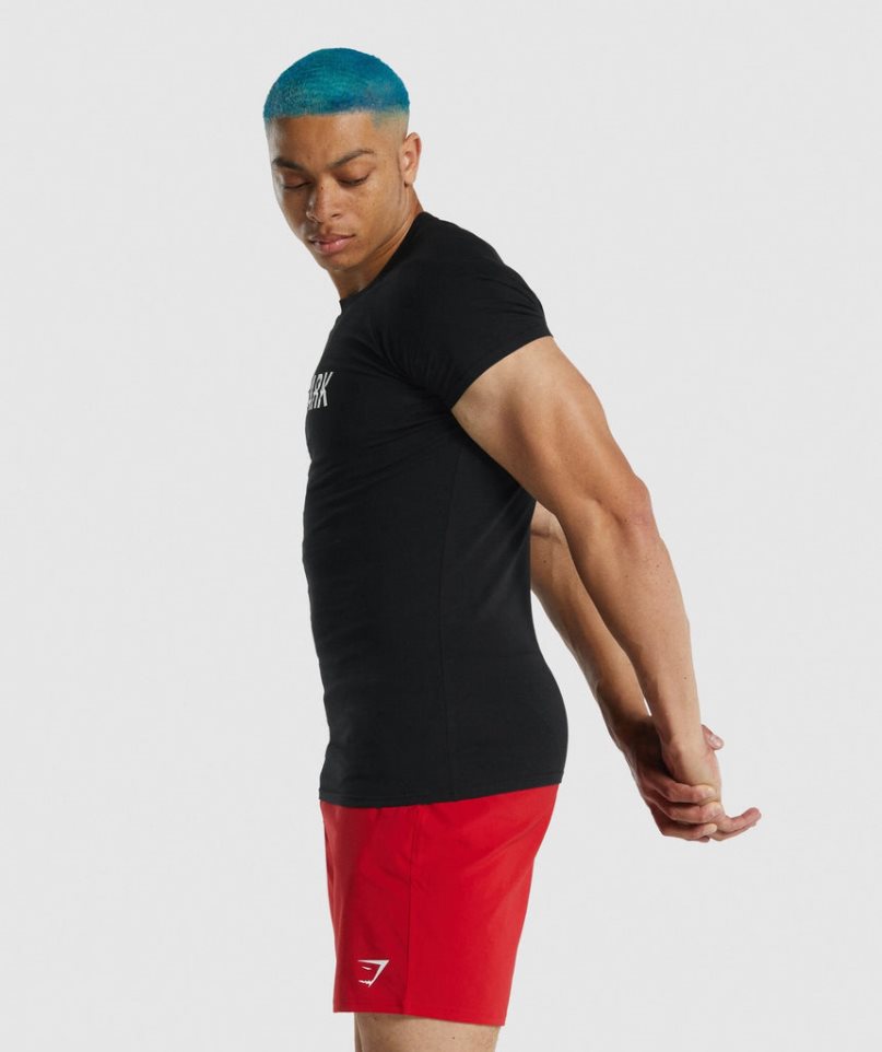 Gymshark Apollo T-shirt Herr Svarta | SE-52367R