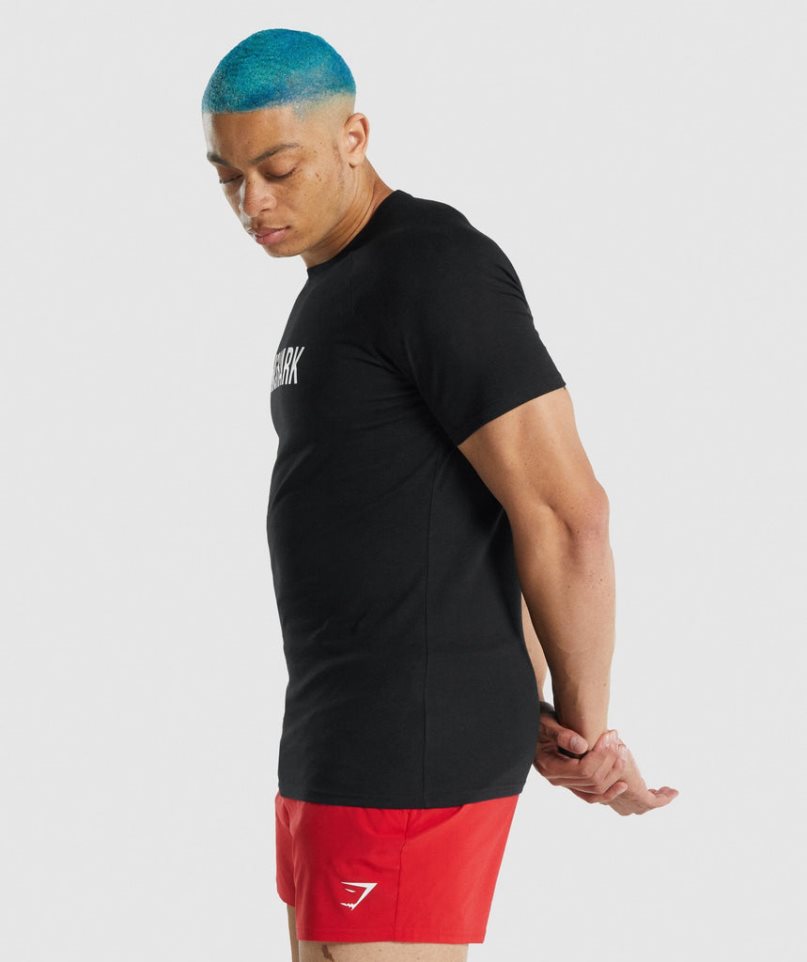 Gymshark Apollo T-shirt Herr Svarta | SE-62045J