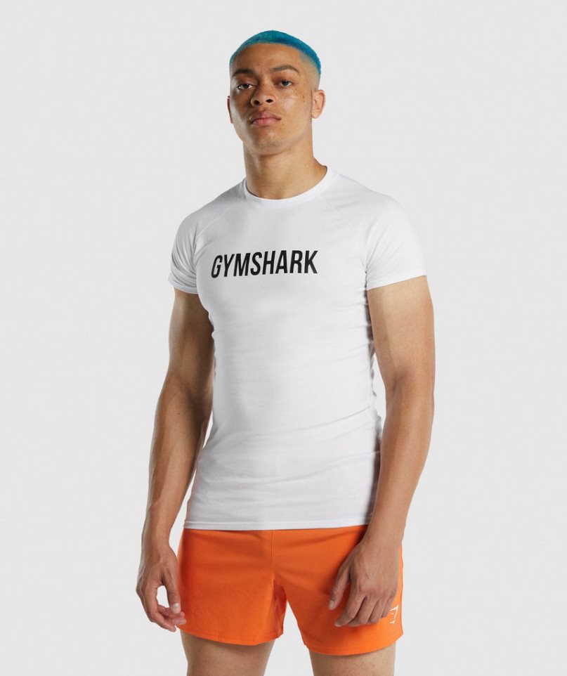 Gymshark Apollo T-shirt Herr Vita | SE-41890N