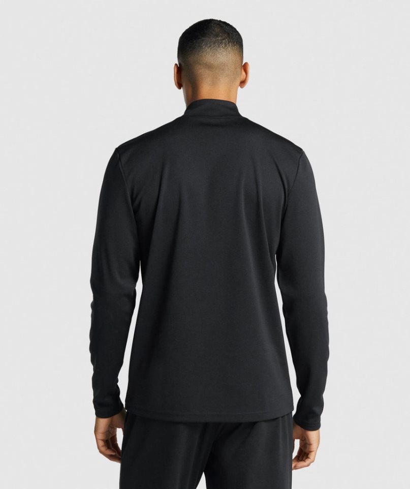 Gymshark Arrival 1/4 Zip Tröjor Herr Svarta | SE-91368T