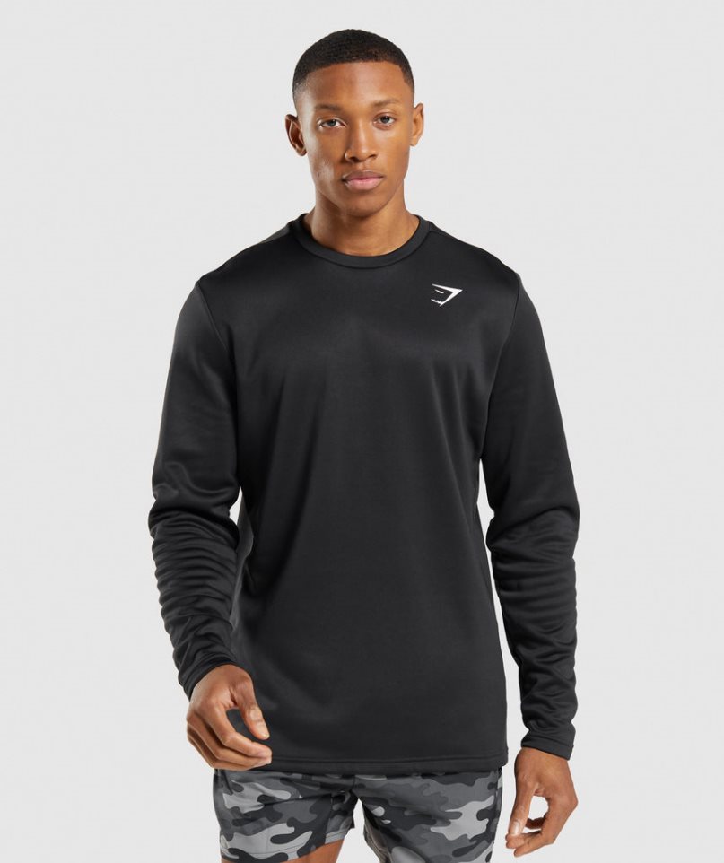 Gymshark Arrival Crew Tröjor Herr Svarta | SE-98147D