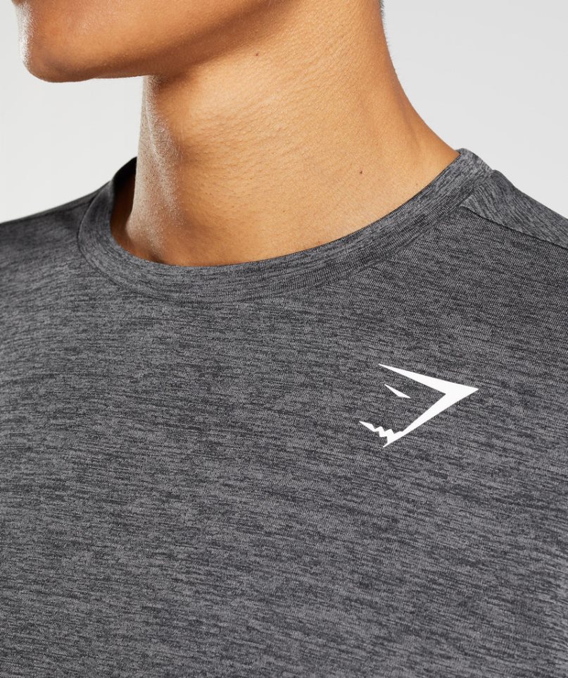 Gymshark Arrival Long Sleeve T-shirt Herr Mörkgrå | SE-97345F