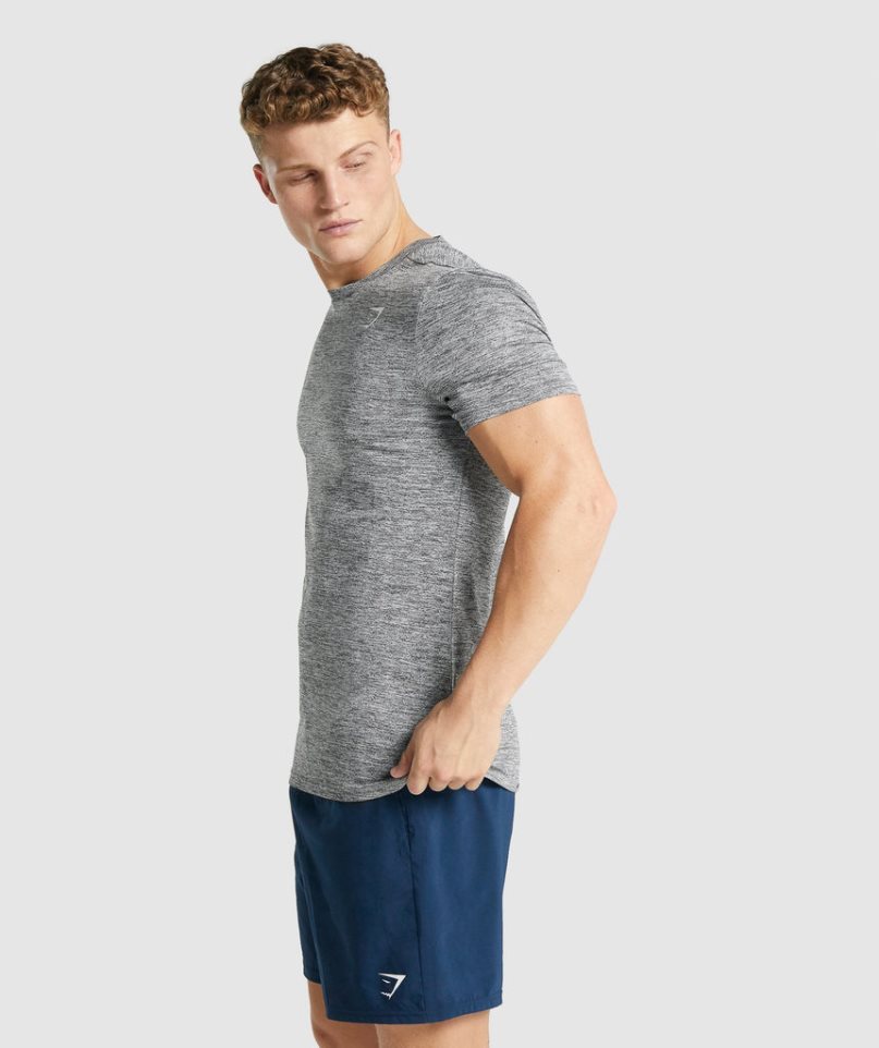 Gymshark Arrival Marl T-shirt Herr Grå | SE-16980R