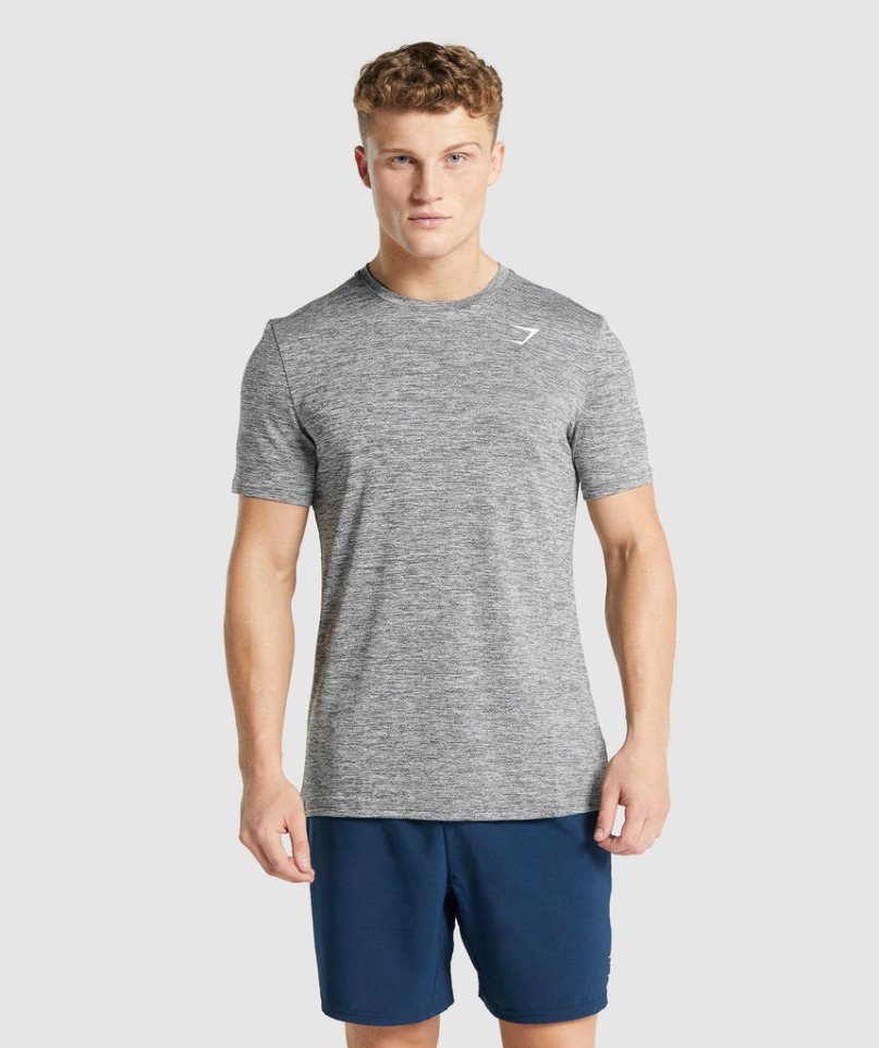 Gymshark Arrival Marl T-shirt Herr Grå | SE-16980R