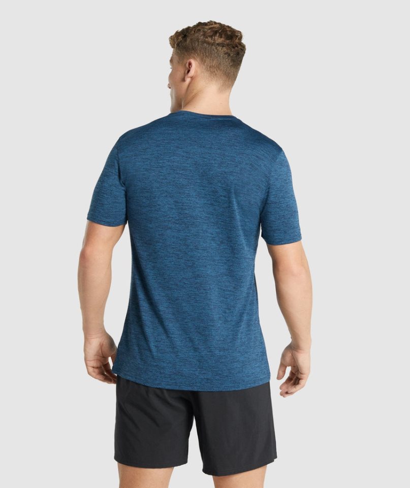 Gymshark Arrival Marl T-shirt Herr Marinblå | SE-76354M