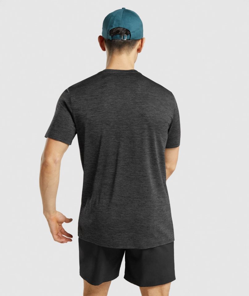 Gymshark Arrival Marl T-shirt Herr Svarta | SE-45903Y