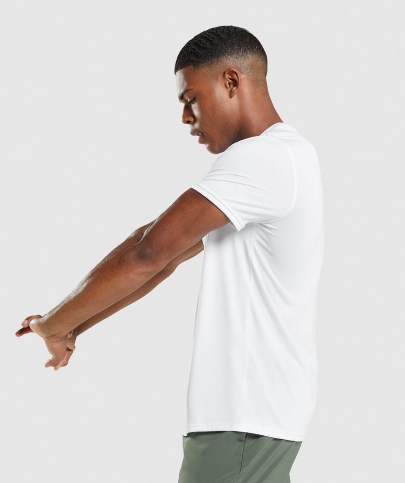 Gymshark Arrival Regular Fit T-shirt Herr Vita | SE-18970H