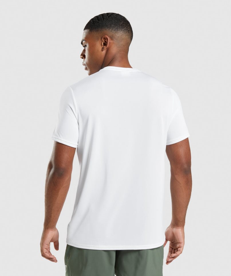 Gymshark Arrival Regular Fit T-shirt Herr Vita | SE-18970H