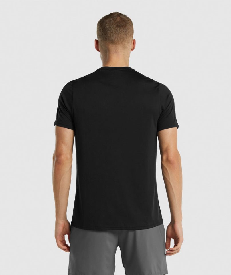 Gymshark Arrival Regular Fit T-shirt Herr Svarta | SE-93847W