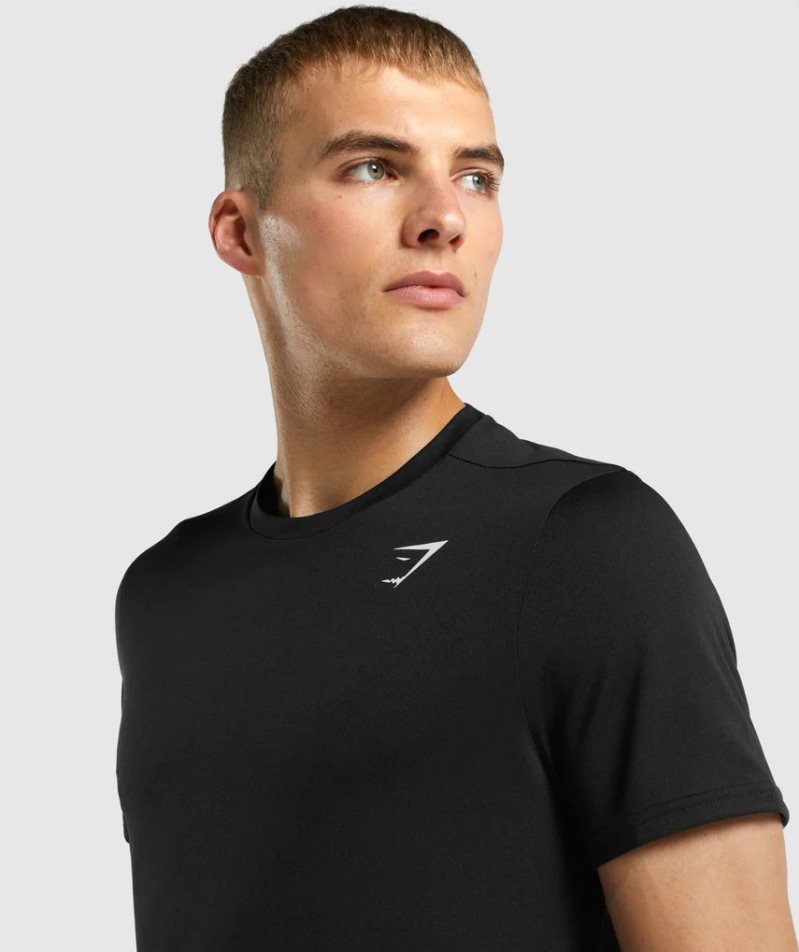 Gymshark Arrival Regular Fit T-shirt Herr Svarta | SE-93847W